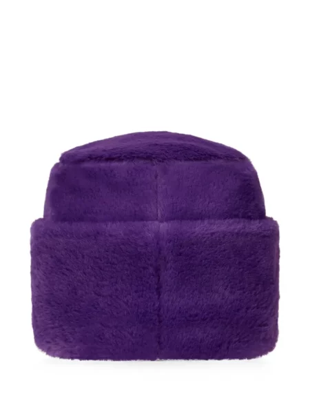 Căciulă Karl Lagerfeld Jeans cu blană violet