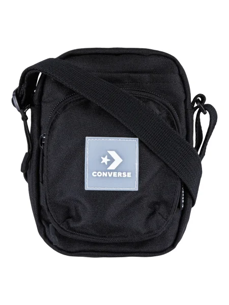 CONVERSE Torba za čez ramo pastelno modra / črna bela