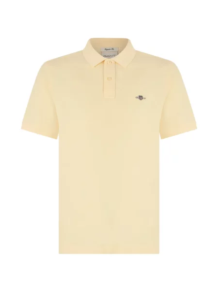 Tricou polo Gant cu broderie galben