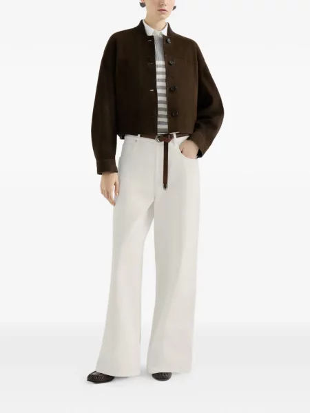Pulover Brunello Cucinelli cu dungi gri