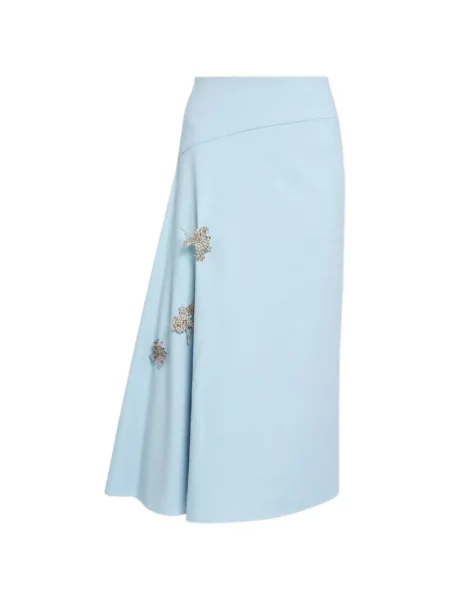 Fustă Erdem drapată albastru