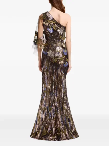 Rochie maxi Elie Saab cu paiete cu un umăr gol negru