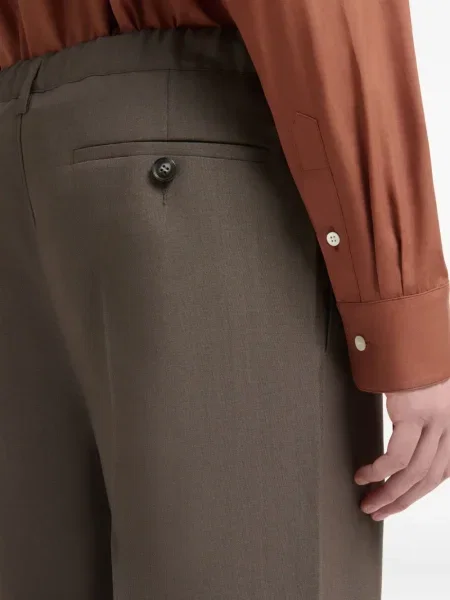Pantaloni Marni plisate maro