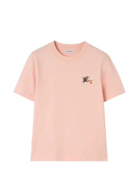 Tricou Burberry în carouri roz