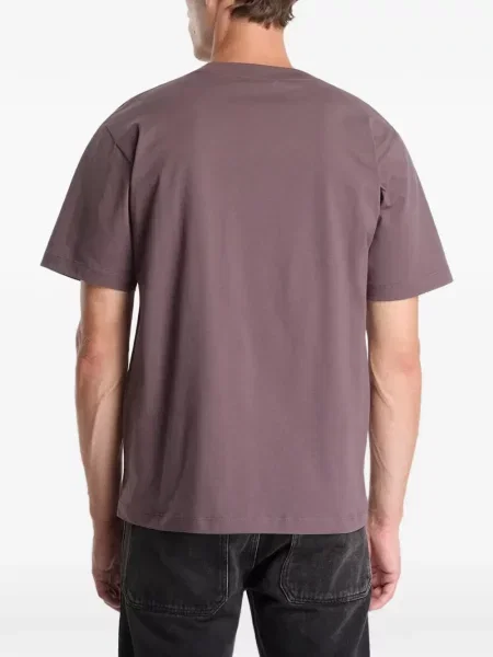 Tricou études Studio cu broderie maro