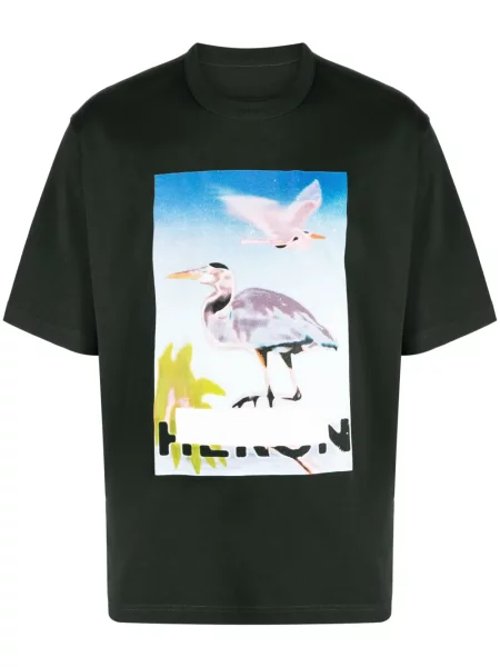 Tricou Heron Preston cu imagine verde