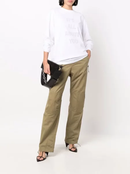 Kalhoty Helmut Lang zelené