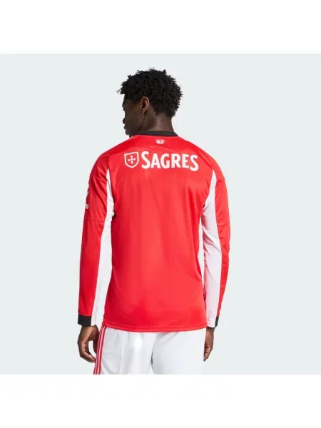 Długa koszulka Adidas z długim rękawem z dżerseju czerwona