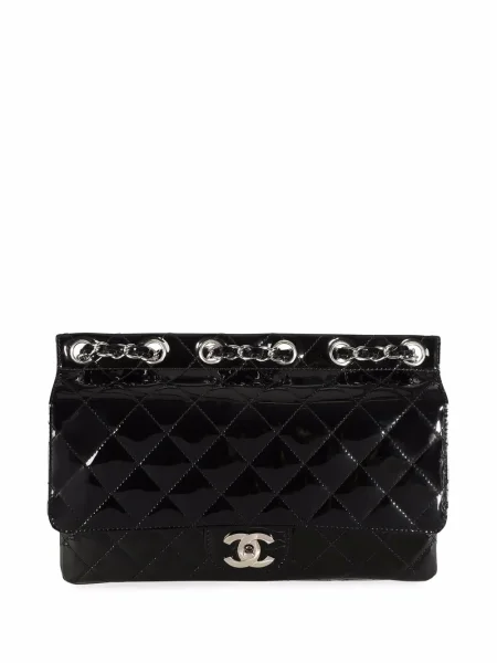 Prošívaná diamant taška Chanel Pre-owned černá