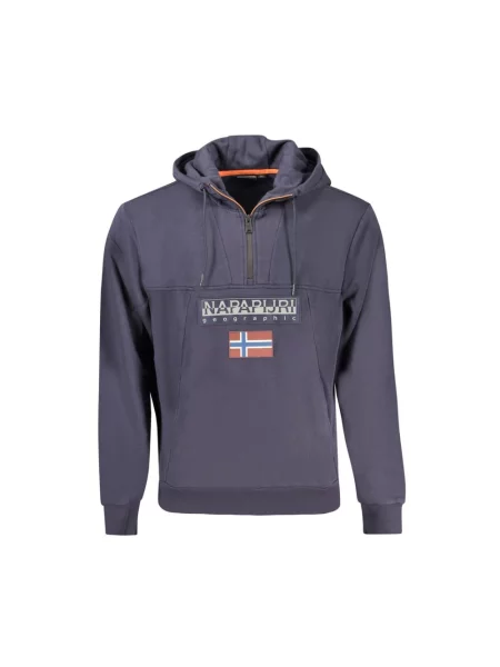Bluza Napapijri Burgee Half Zip Hooded blu marine niebieska