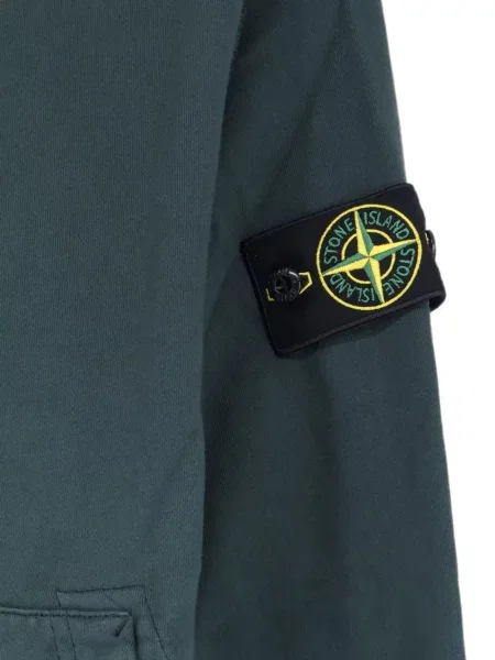 Hanorac cu glugă Stone Island cu strasuri verde