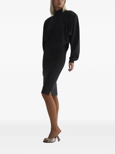 Rochie tip cămașă Mugler negru