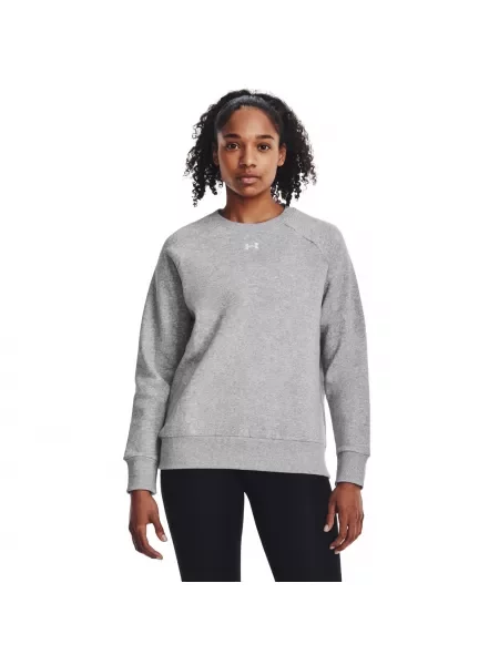 Mikina Under Armour Rival Fleece Crew Mod Gray Light Heather M šedá