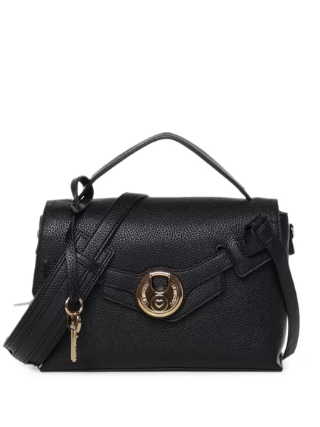 Geantă shopper Love Moschino cu autograf negru