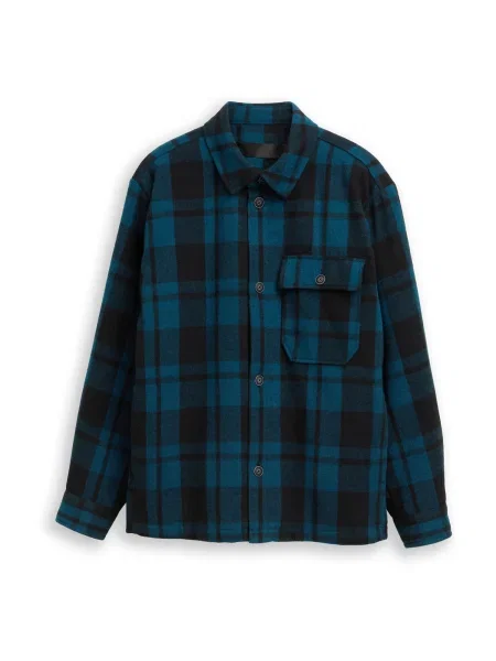 TOM TAILOR DENIM Geacă de primăvară-toamnă albastru marin / azur negru