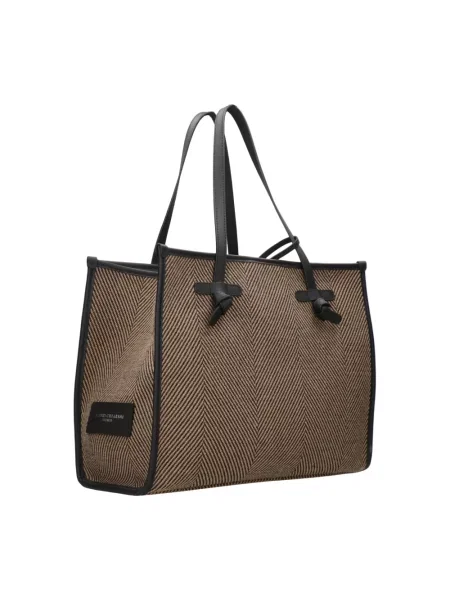 Gianni Chiarini Shopperka Marcella Large Z Torebką Typu Pouch schwarz brązowa