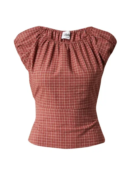 Bella x ABOUT YOU Tricou Lea roșu carmin / murdar alb