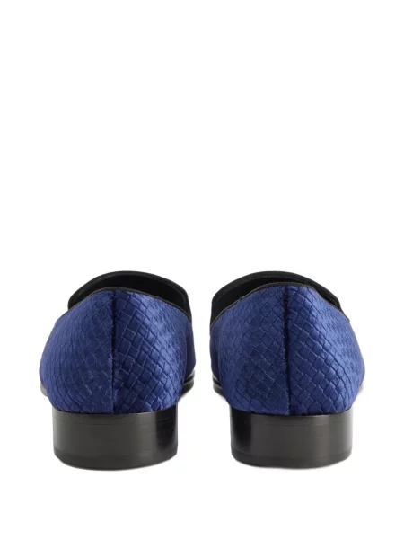 Pantofi loafer Giuseppe Zanotti de catifea albastru