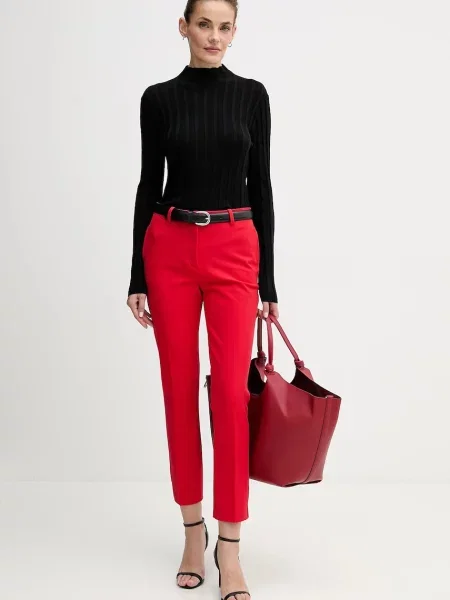 Tommy Hilfiger sweter lekki z półgolfem czarny