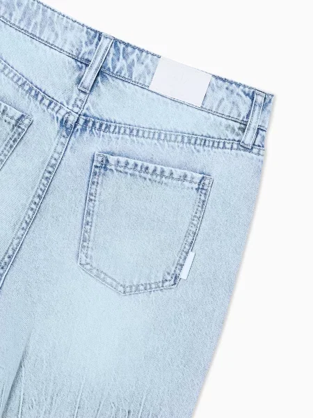 Прямые джинсы Armani Exchange из лиоцела голубые