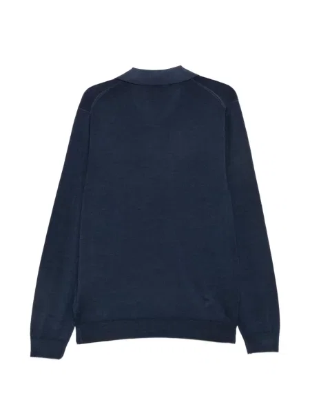 Lung tricou polo Mc2 Saint Barth albastru