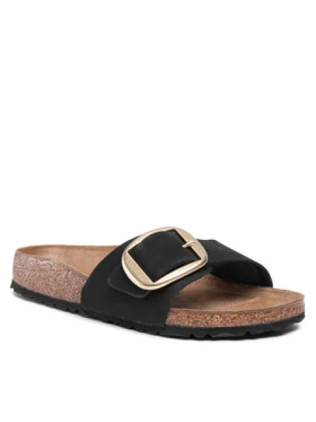 Sneakers Birkenstock Madrid Big Buckle Nubuk Leather Black EUR 38 negru