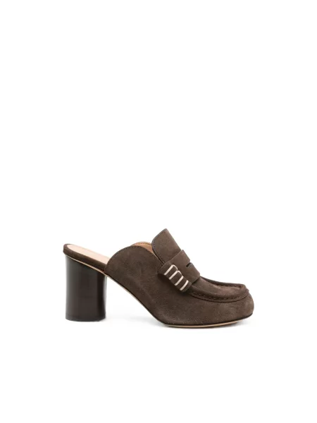 Klapki mules Jw Anderson zamszowe brązowe