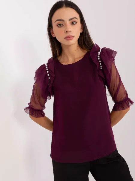 Bluză Fashionhunters violet
