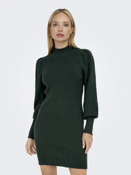 ONLY Pletena obleka Katia jelka zelena