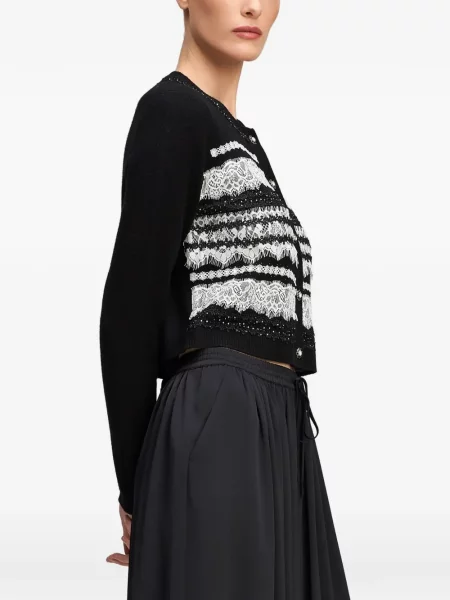 Cardigan Cinq A Sept din dantelă negru