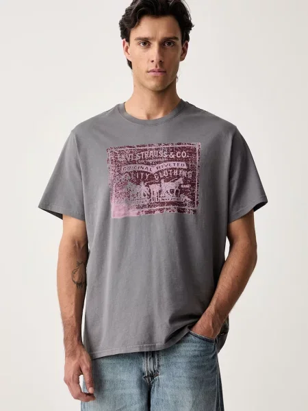 Levi's T-shirt basic RELAXED FIT TEE szara