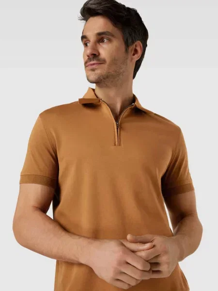 Koszulka polo o kroju slim fit z krótkim zamkiem błyskawicznym Tommy Hilfiger