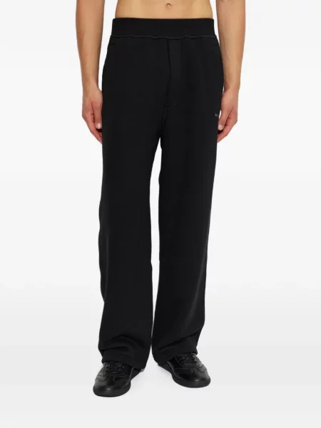 Pantaloni Dsquared2 alergare cu autograf negru