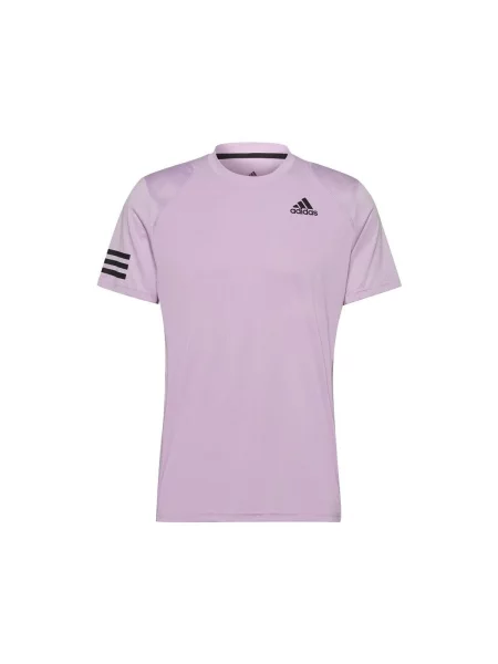 Prugasta majica Adidas ljubičasta