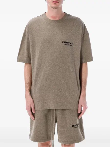 Tricou Fear Of God Essentials cu imagine maro