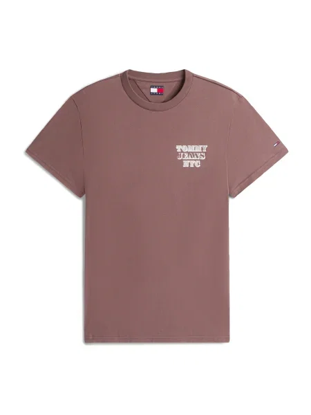 Tommy Jeans Tricou ENTRY BILLS maro alb