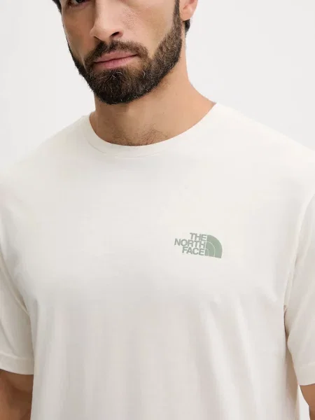 Футболка The North Face з принтом бежевий
