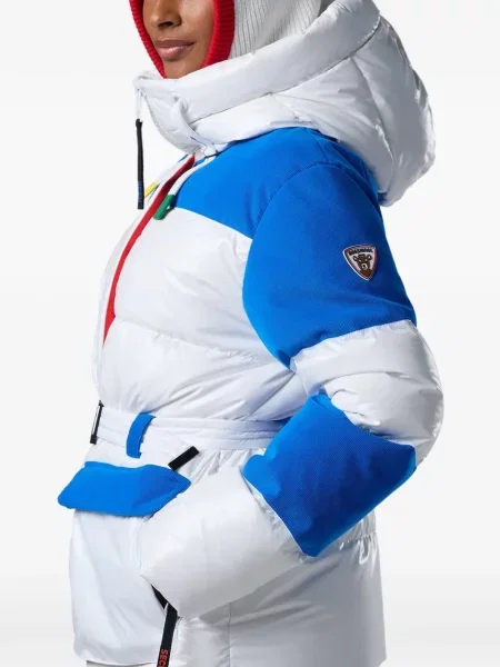 Geacă cu puf Rossignol de catifea cord alb