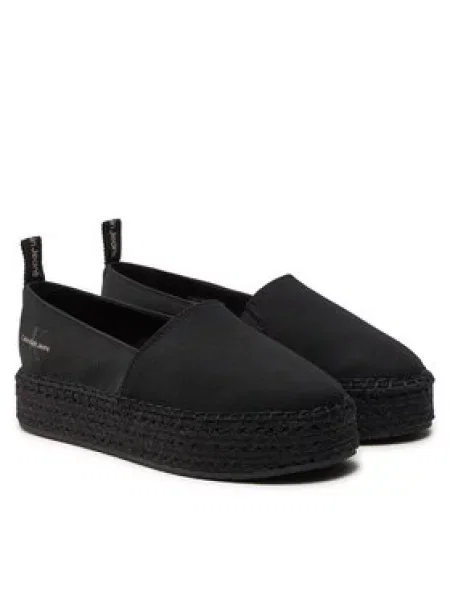 Calvin Klein Jeans Espadrilky Platform Espadrille Mix Ml Mtl černá