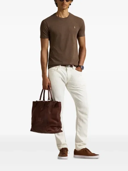 Dlouhá pruhovaná s límcem kšiltovka Polo Ralph Lauren modrá