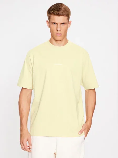 New Balance T-Shirt Athletics Linear T-Shirt Brązowy żółta