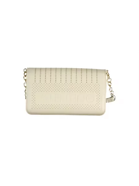 Lniana kopertówka Valentino By Mario Valentino biała