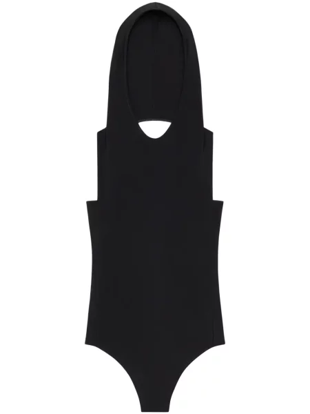 Body Courreges z kapturem czarny