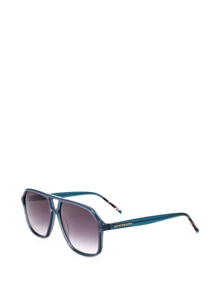 Ochelari de soare Scotch & Soda cu imprimeu geometric albastru