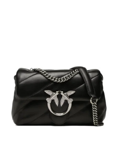 Pinko De piele geantă pe umăr LOVE MINI PUFF CL PLTT negru