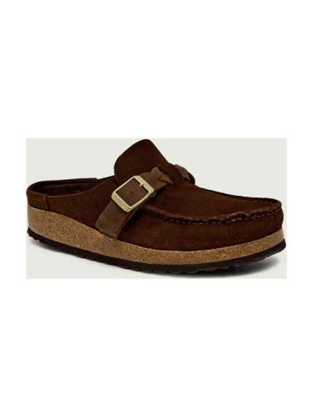 Birkenstock Mules încălțăminte Buckley Braided | narrow fit | | piele întoarsă maro