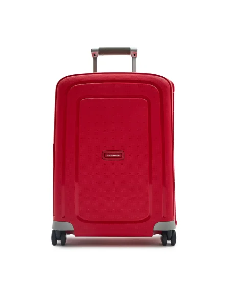 Cestovný kufor Samsonite S'cure Spinner 34 l purpurovo červený