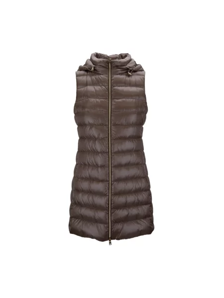 Kamizelka Herno z kapturem brązowa