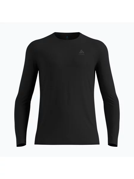 Лонгслив Odlo из шерсти мериноса с длинным рукавом с круглым вырезом черный