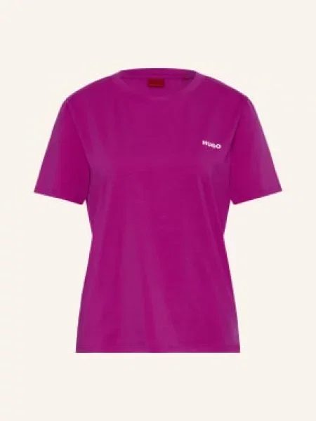Hugo Piżamy – Topy Hugo Id T-Shirt Relaxed Fit pink fioletowy